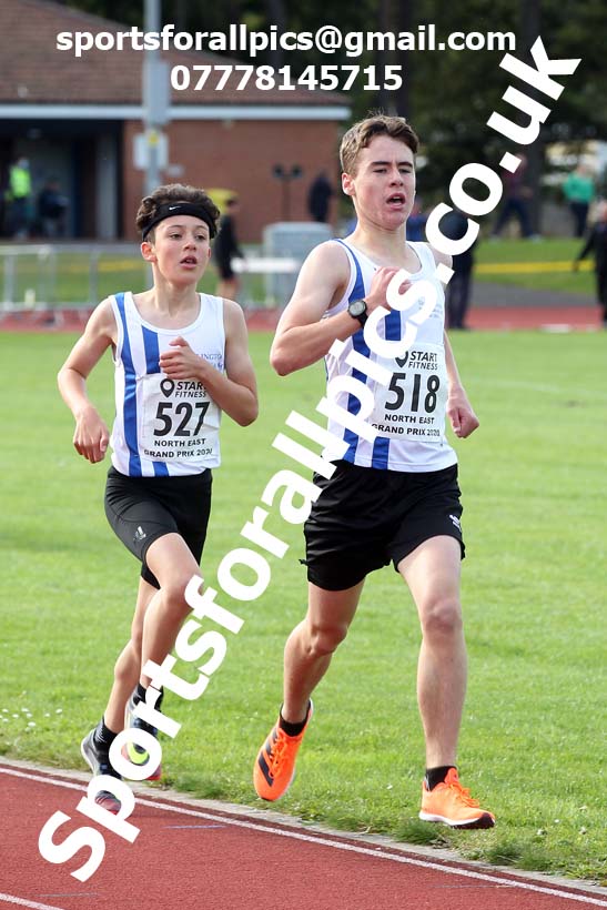 3000 metres, NECAA Open Meeting, Morpeth, Sunday, September 27th. David T. Hewitson/Sports for All Pics